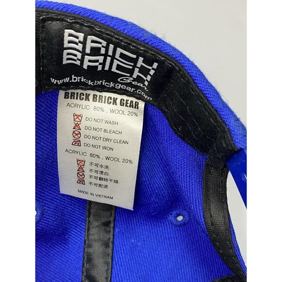 Brick Black Building Block Display Baseball Style Snap Blue Hat/Cap - Picture 5 of 6
